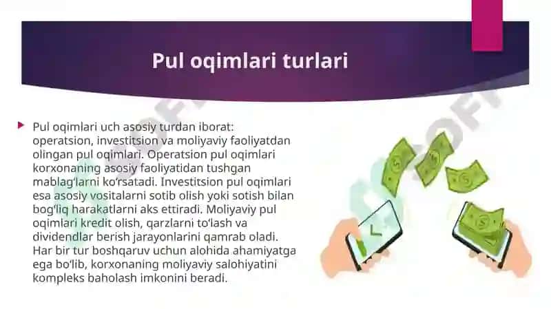 Pul oqimlari hisobotining boshqaruvdagi roli 4