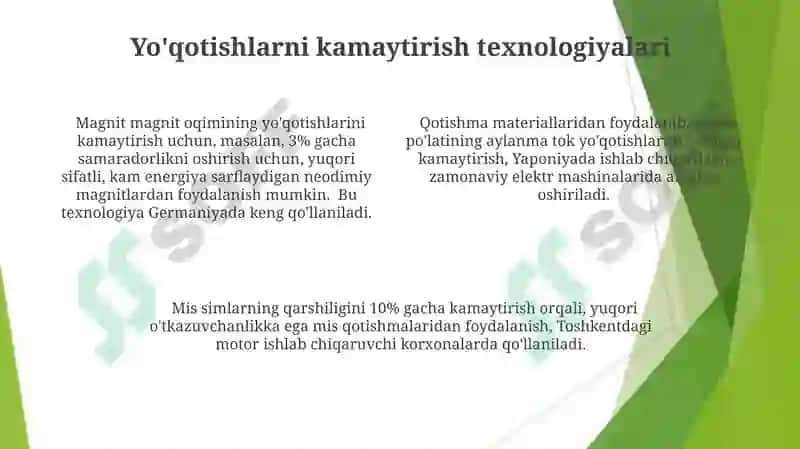 Elektr mashinalarining energetik samaradorligini oshirish usullari 4