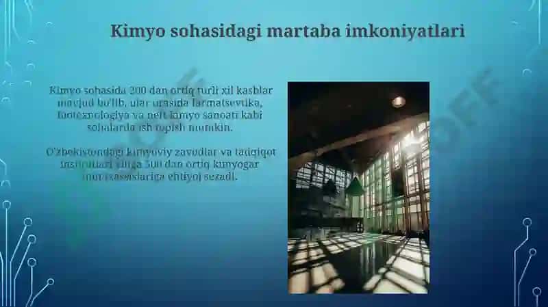 Kimyo Darslarida Kasb-hunar Yo'nalishi 4