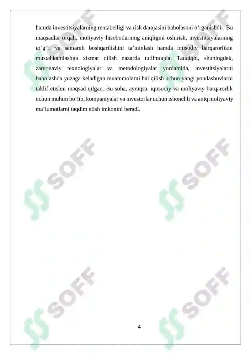 Investitsiyalar Hisobi 4