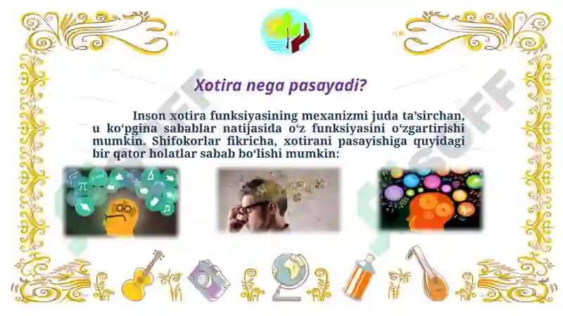 XOTIRANI KUCHAYTIRISH UCHUN MASHQLAR 4