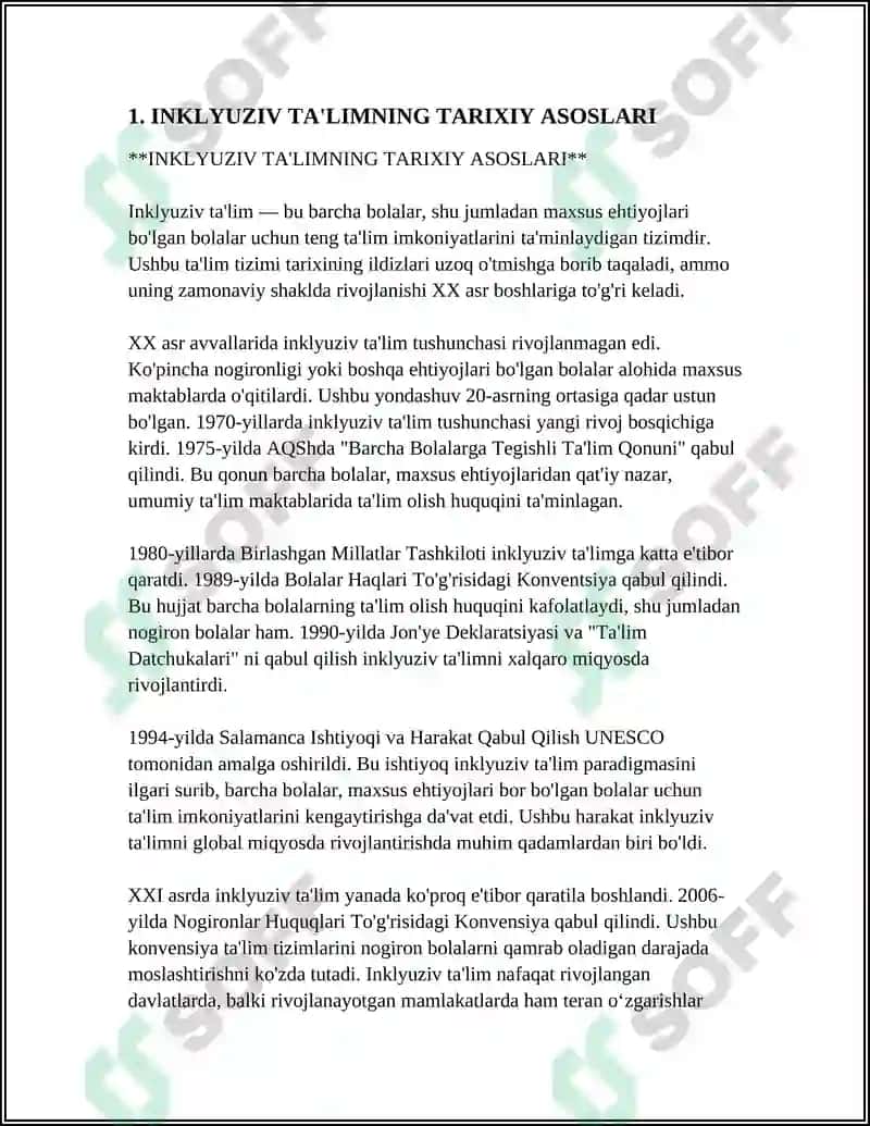 INKLYUZIV TA'LIMNING TARIXIY ASOSLARI 4
