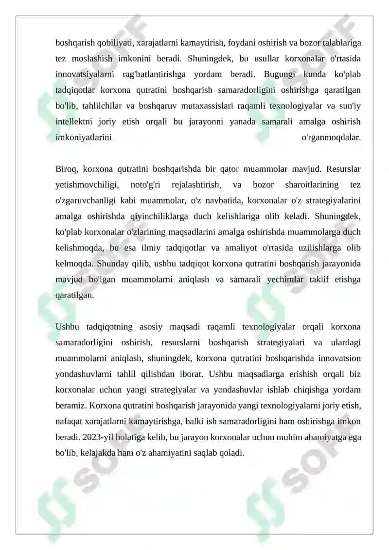 Korxona Qutratini Boshqarish 4