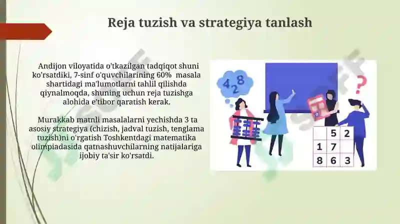 Matnli masalalar yechishga o‘rgatish metodikasi 4