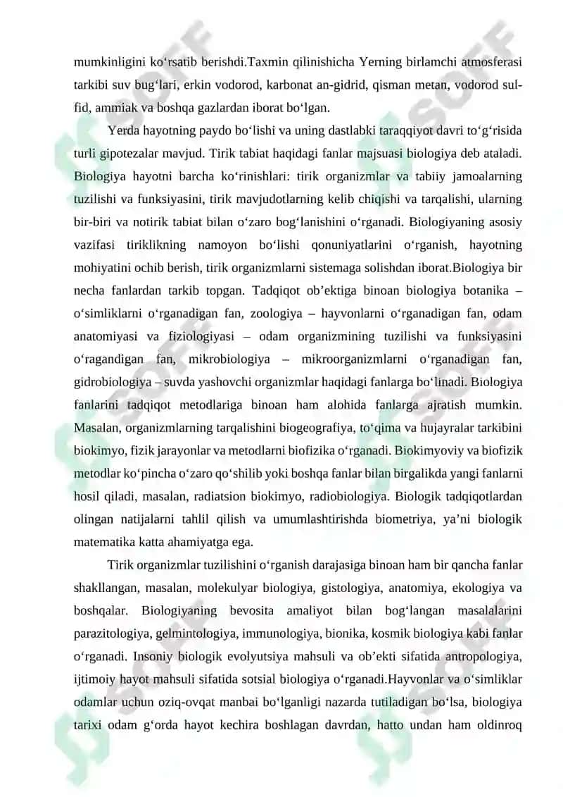 Hayotning Paydo Bo'lishi 4