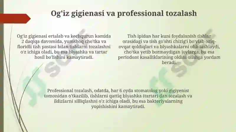Paradont kasalliklari profilaktikasi 4