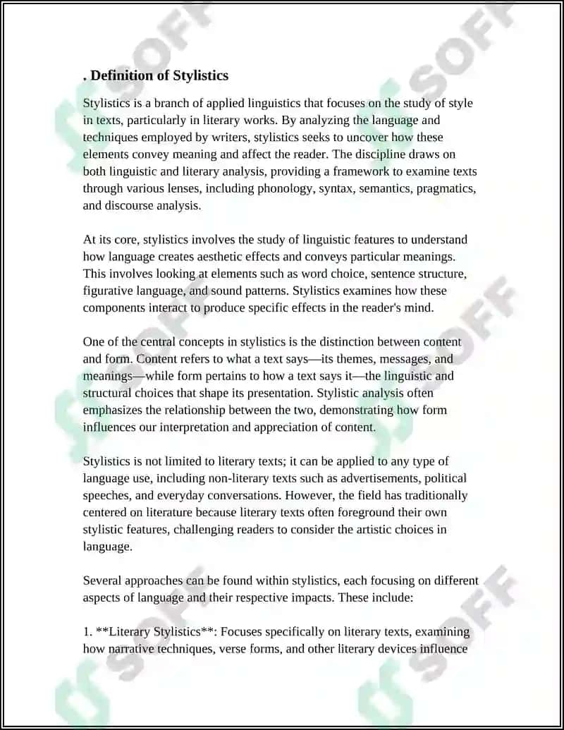 Stylistics as a Branch of Linguistic Science 4