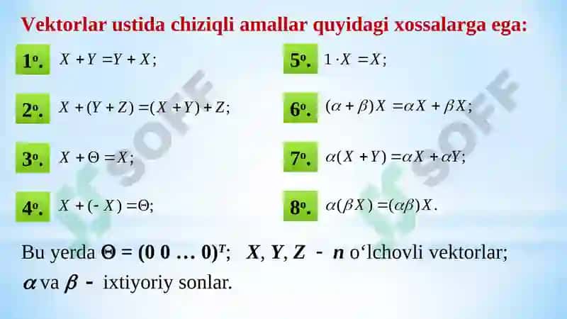 ARIFMETIK VEKTOR FAZO. CHIZIQLI FAZO 4