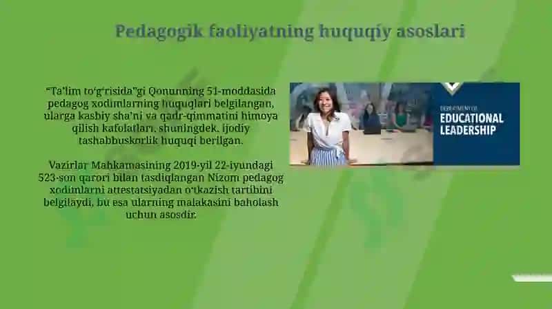 Pedagog xodimlarning huquqiy maqomi 4