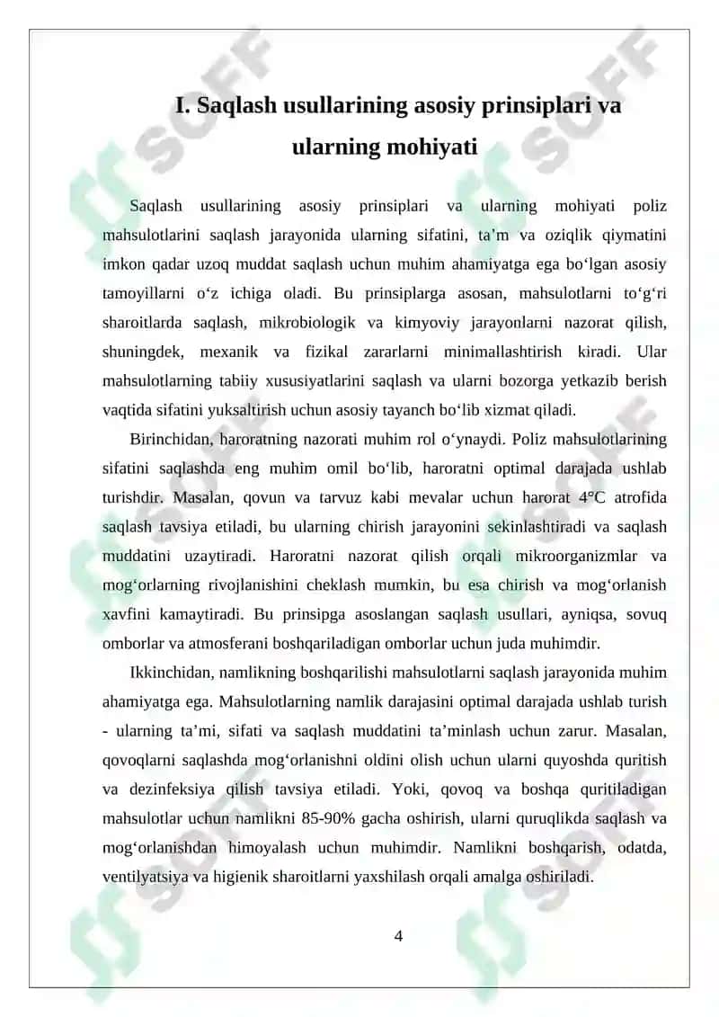 Poliz mahsulotlarini saqlash 4