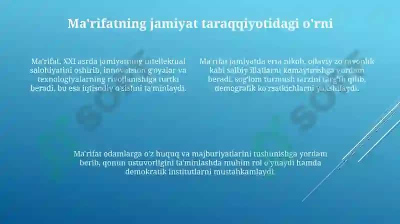 Ma'rifatli jamiyat 4