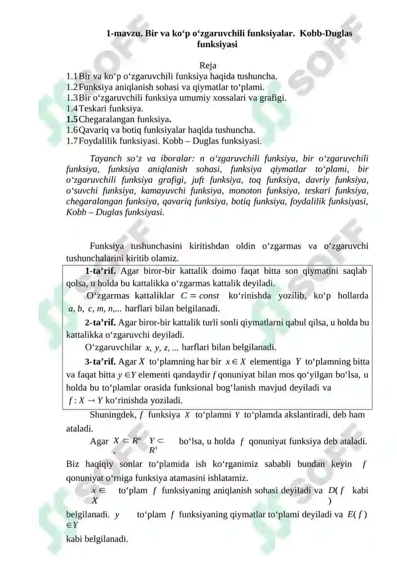 IQTISODCHILAR UCHUN MATEMATIKA 4
