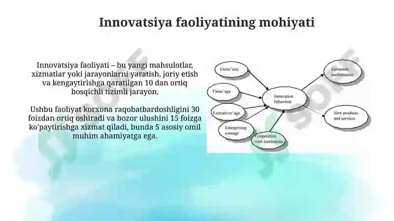 Innovatsiya faoliyatining mohiyati 4