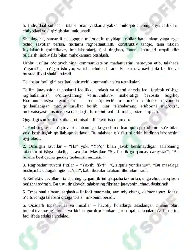 O‘qituvchining kommunikativ qobolyati 4