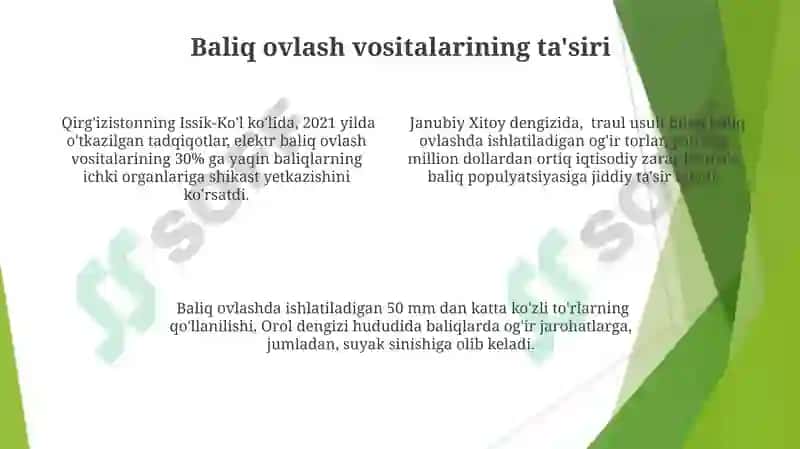 Baliqlarning dushmanlari va ularning mexanik shikastlanishlari 4