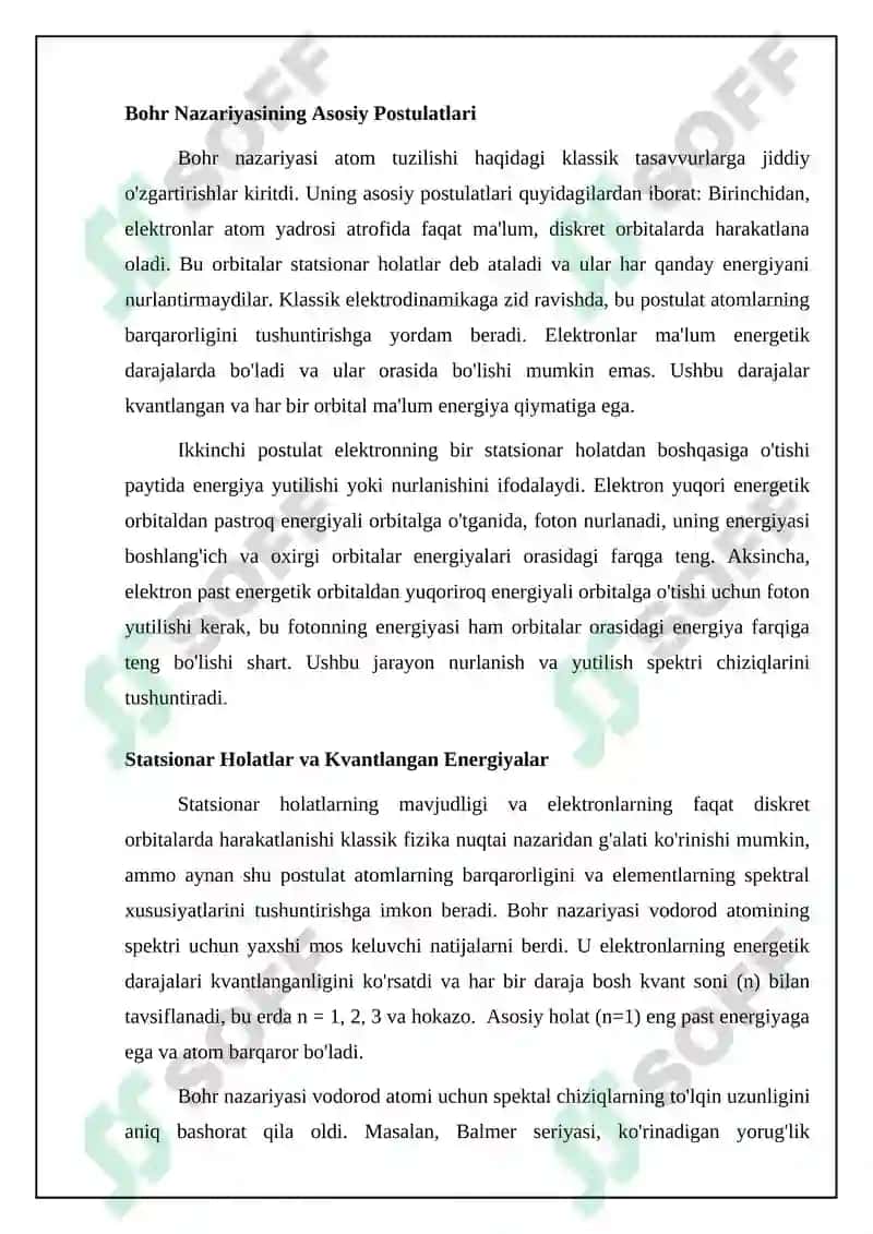 Bohr nazariyalari 4