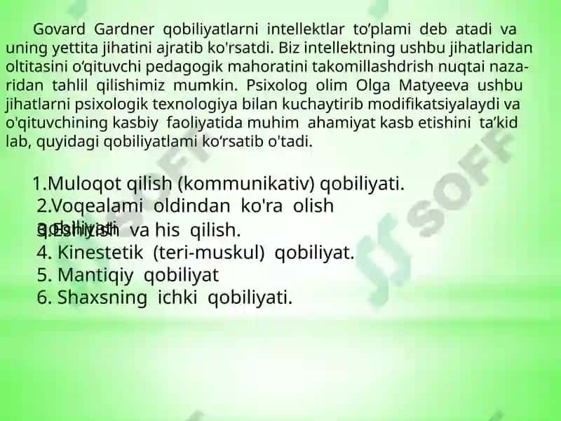 Pedagogik qobiliyat turlari 4