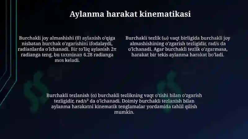 Aylanma jismining harakati 4
