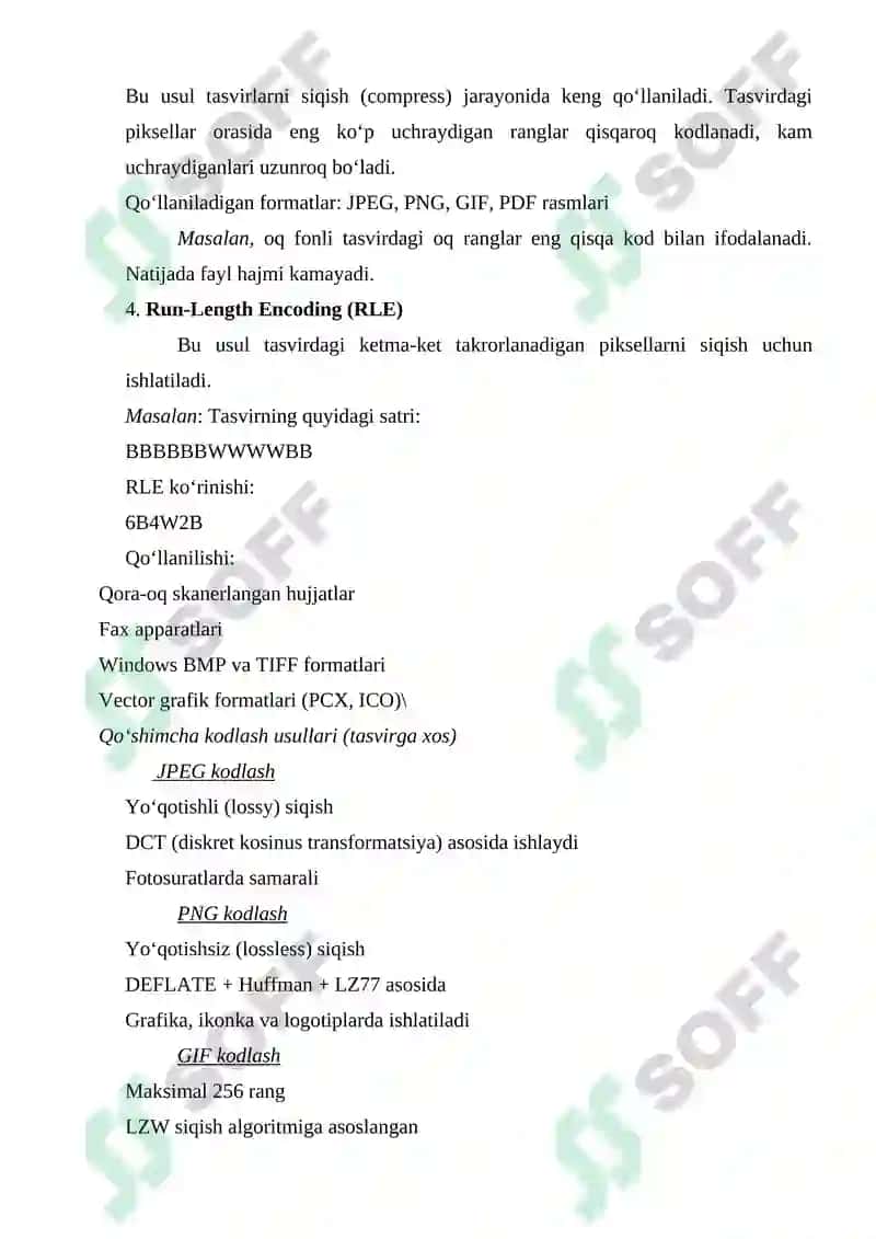 Berilganlarni kodlash usullari 4