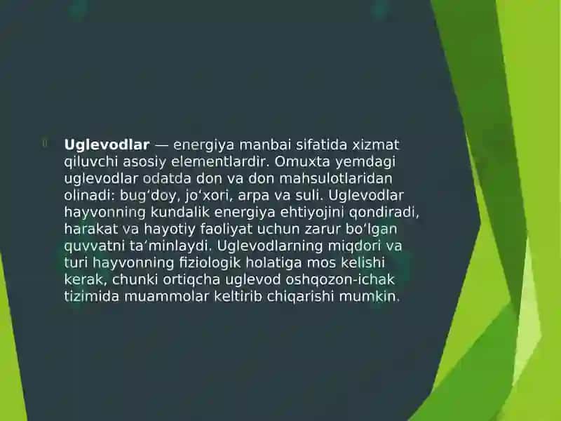 Omuxta yemning kimyoviy tarkibi 4