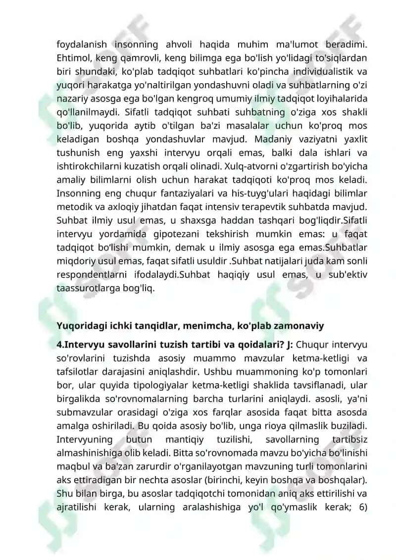 Intervyu metodining tadqiqotlarda qo’llanilishi 4