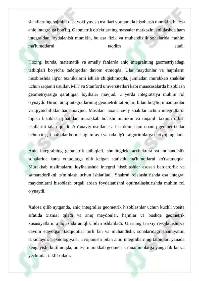 Aniq integralning geometrik tatbiqlari 4