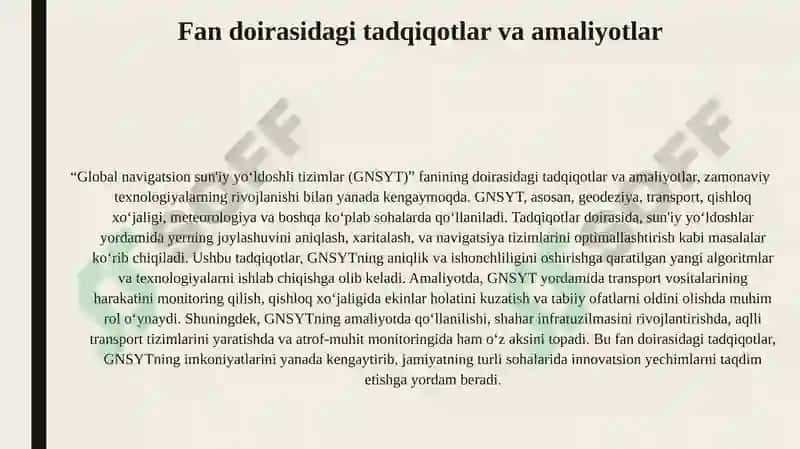 Global navigatsion sun'iy yo‘ldoshli tizimlar (GNSYT) 4