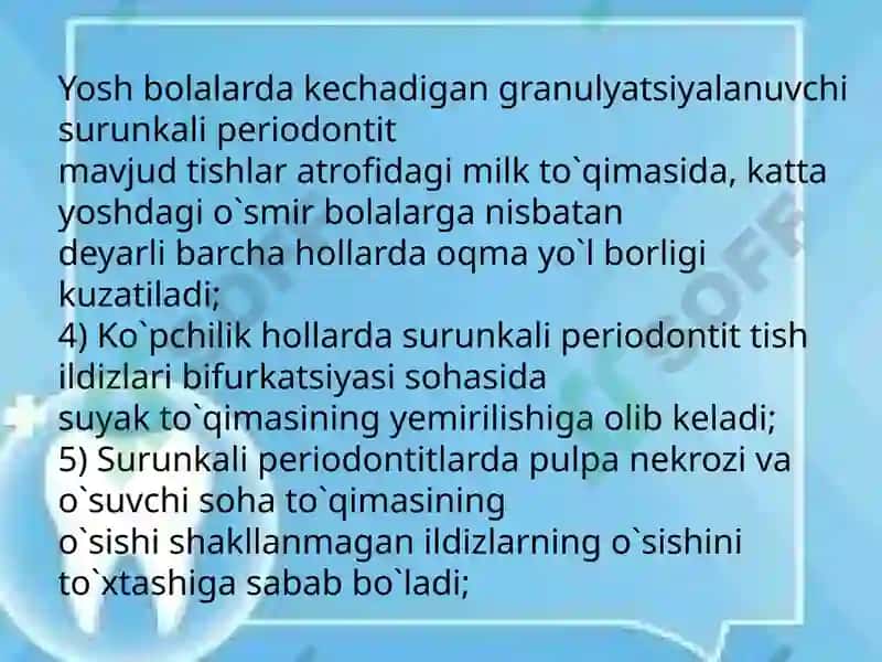 Yosh bolalarda surunkali periodontitlar 4