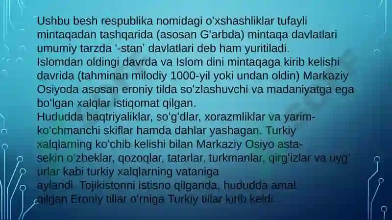 Markaziy Osiyo Dayer Resurslari va Ularidan Samarali Foydalanish 4