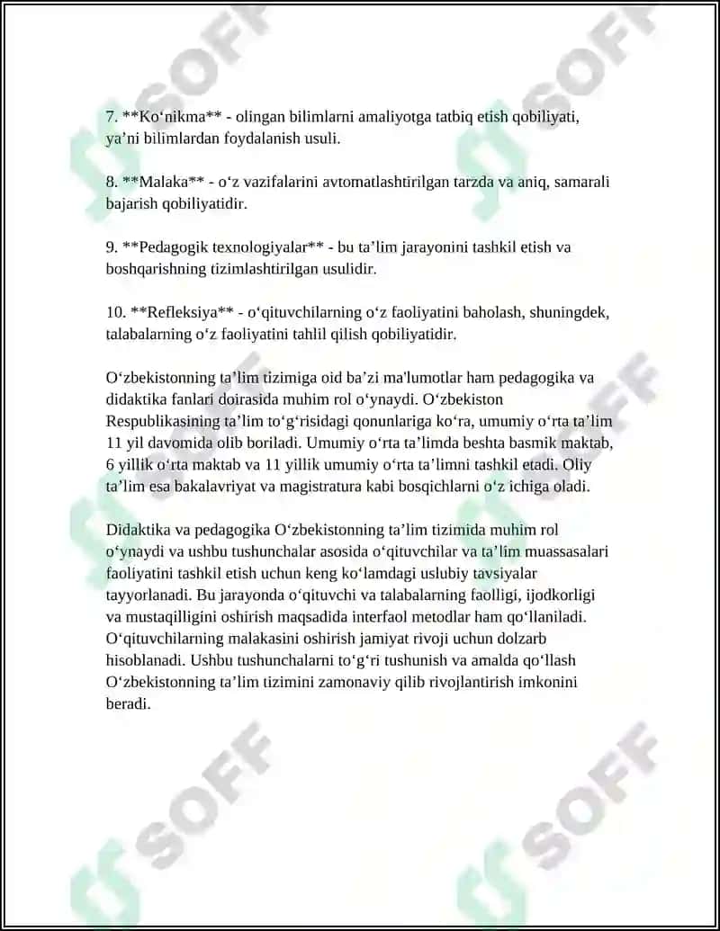 DIDAKTIKA-PEDAGOGIKA TA'LIM NAZARIYASI 4