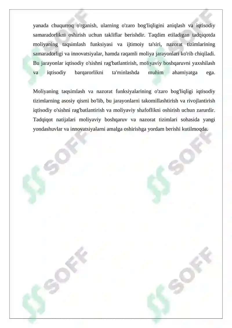 Moliyaning taqsimlash va nazorat funksiyalari 4