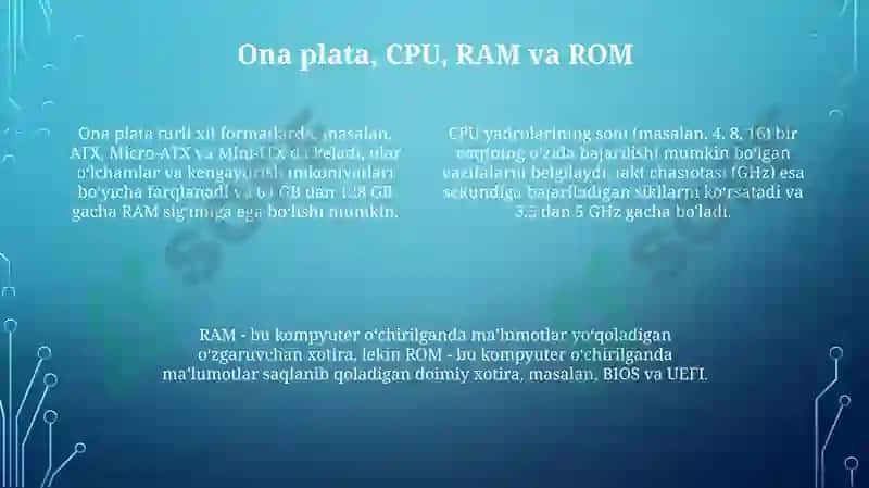 Shaxsiy kompyuterning asosiy qurilmalari 4