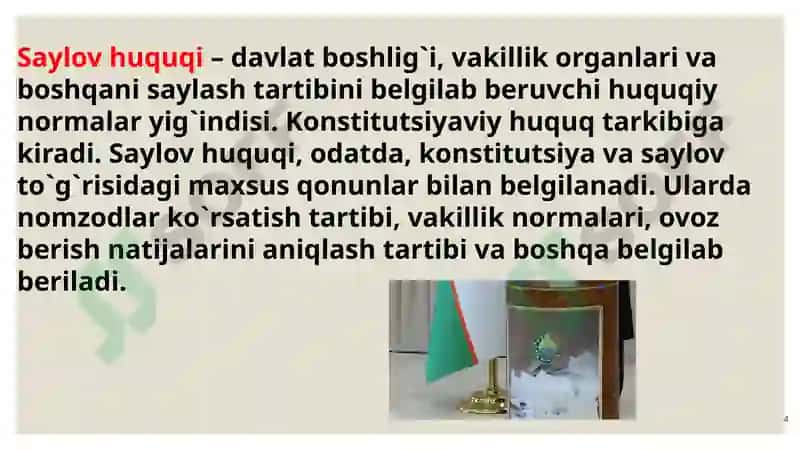 O`zbekiston Respublikasida Saylov tizimi 4