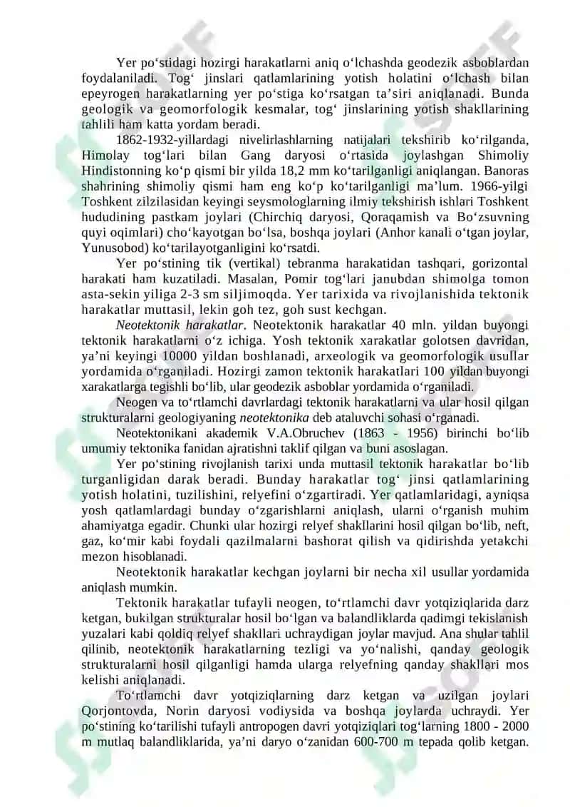 Tektonik Harakatlar va Tektonik Strukturalar 4