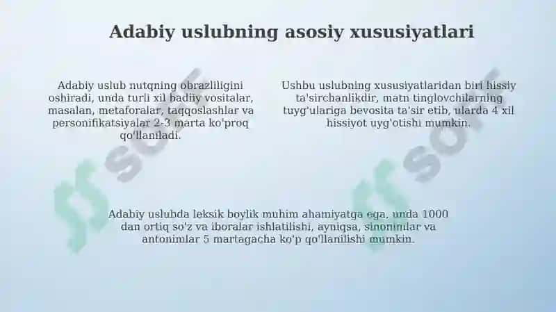 Badiiy uslub va uning xususiyatlari 4