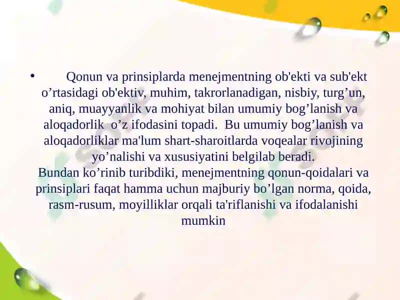 MENEJMENT QONUNLARI VA TAMOYILLARI 4
