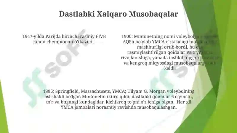 Valeybollning keleb chiqish tarixi 4