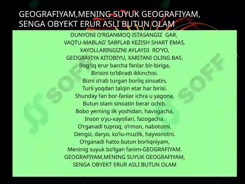 GEOGRAFIYA- TABIIY FANLAR SULTONIDIR- 4