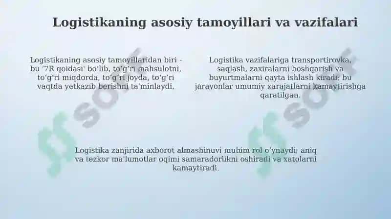 Logistikaning konseptual masalalari 4