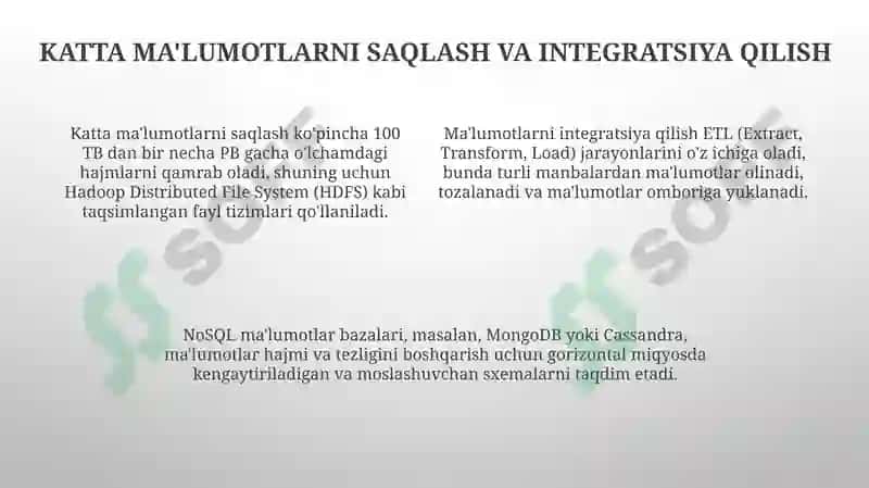 Katta malumotlarni qayta ishlash texnalogiyalari 4