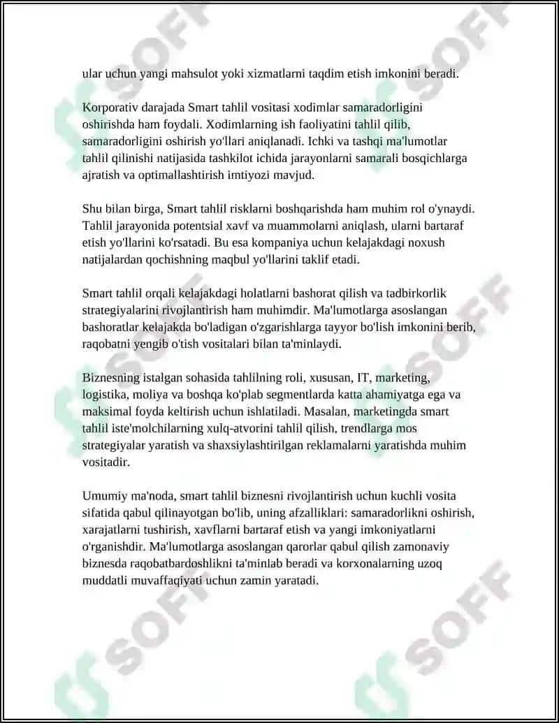 BIZNESDA SMART TAHLIL 4