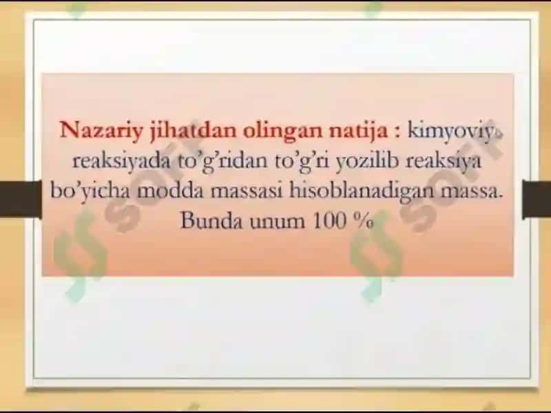REAKSIYA UNUMI 4