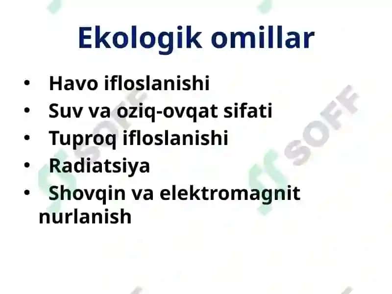 Ekologiya va inson salomatligi 4