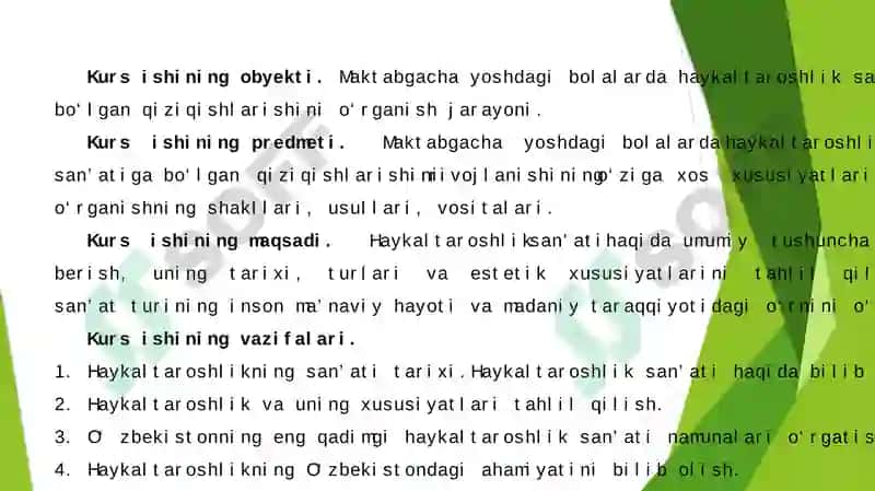Haykaltaroshlik va uning xususiyatlari 4