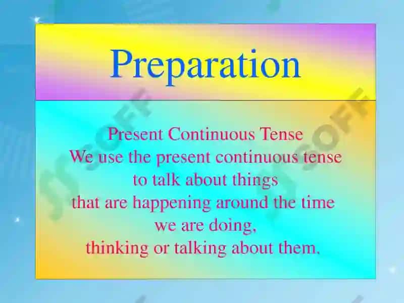 Present Continuous Tense 4