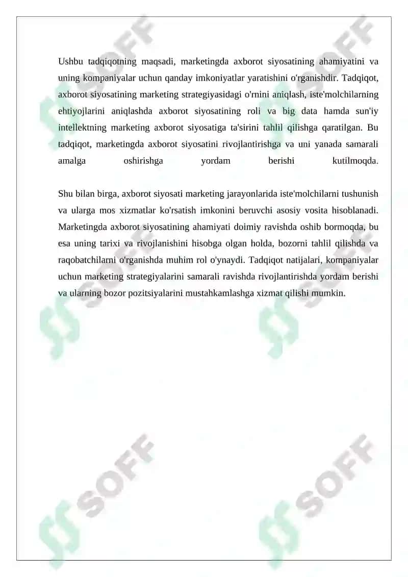 Marketingda Axborot Siyosati 4