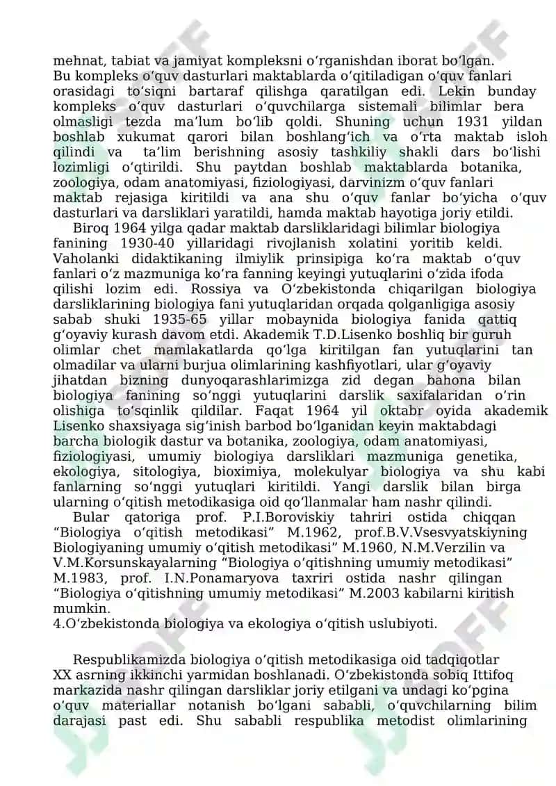 Tabiiyotshunoslik o‘qitish metodikasi 4