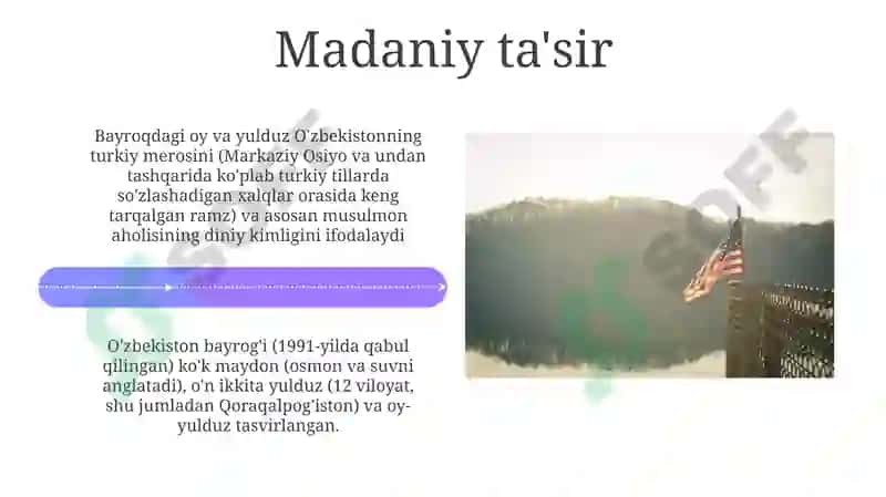 Флаг Республики Узбекистан 4