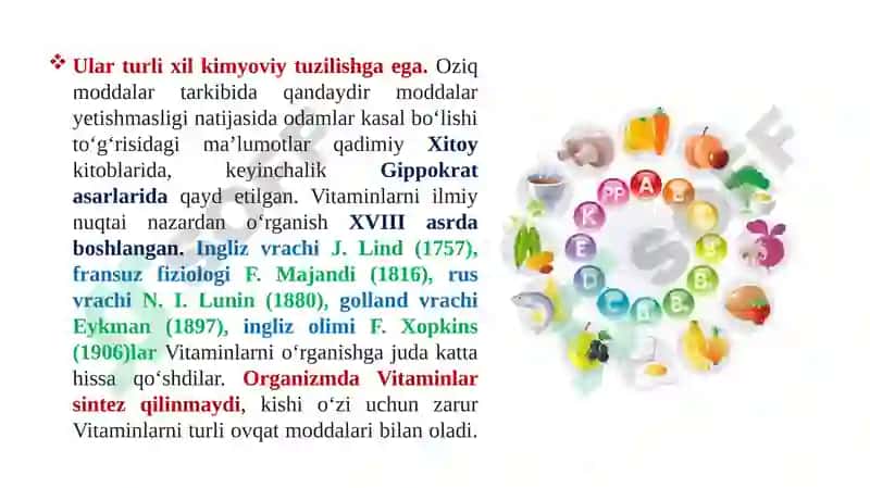 AVITAMINOZ VA GIPOVITAMINOZ 4