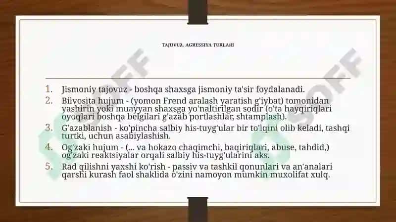 Agressiya (Tajovuzkorxulq) 4